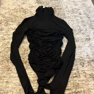 Free People sheer mock neck like bodysuit
